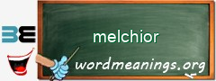 WordMeaning blackboard for melchior